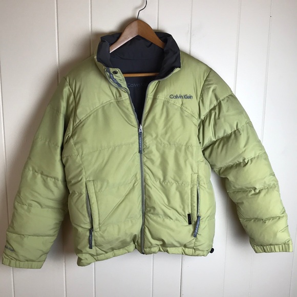 Calvin Klein Jackets & Blazers - Calvin Klein Lt. Green Puffy Down Coat